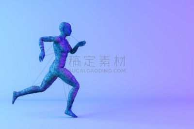 三维图形,电子人,霓虹灯,形状,有线的,彩色背景,计算机,技术,物联网,网络空间