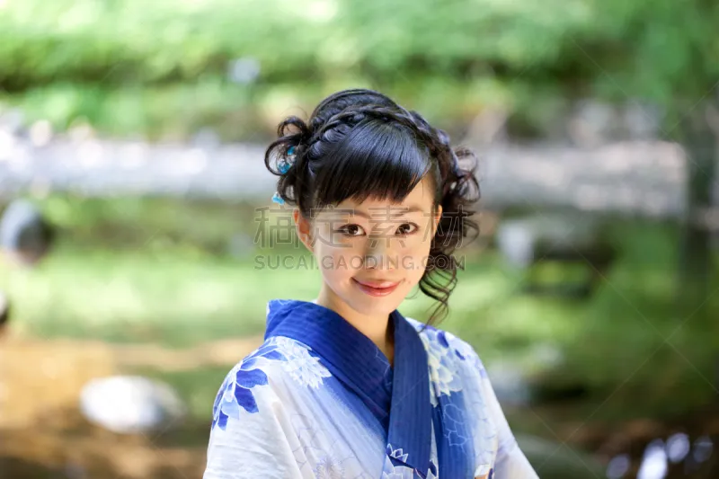 便装和服 日本人 女人 衣服 水平画幅 优美 美人 夏天 户外 仅成年人图片素材下载 稿定素材