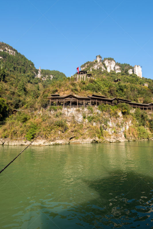 长江三峡,长江,风景,宜昌,湖北省,自然,垂直画幅,水,天空,沟壑