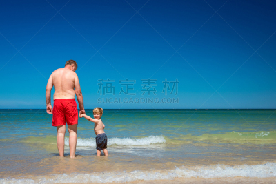 祖父,海滩,孙子,australia day,阿德莱德市,半身像,休闲活动,沙子,夏天,男性