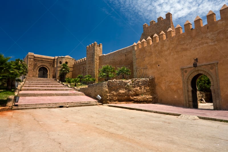 北非城堡,白昼,kasbah of the udayas,开垛口,拉巴特,水平画幅,地形,墙,建筑,无人