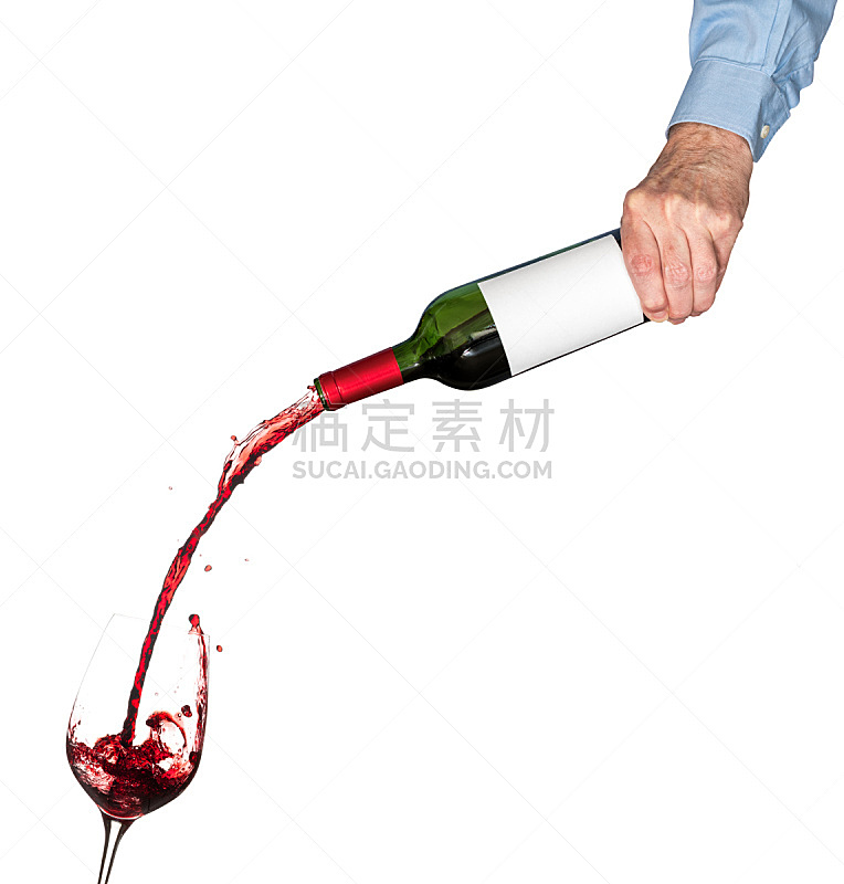酒瓶,玻璃,瓶子,水晶玻璃器皿,葡萄酒,红葡萄酒,飞溅的水滴,玻璃杯,垂直画幅,留白