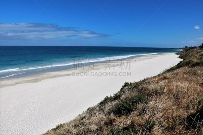 西澳大利亚,海港,夏天,fremantle,海滩,印度洋,天空,水平画幅,沙子,无人