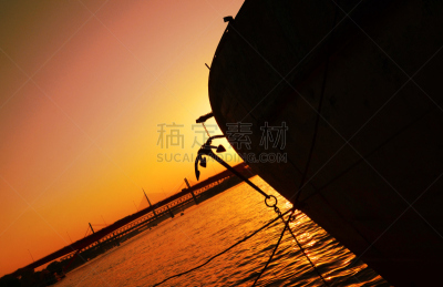 船,锚,水,天空,美,双体船,水平画幅,固定的,无人,马普托