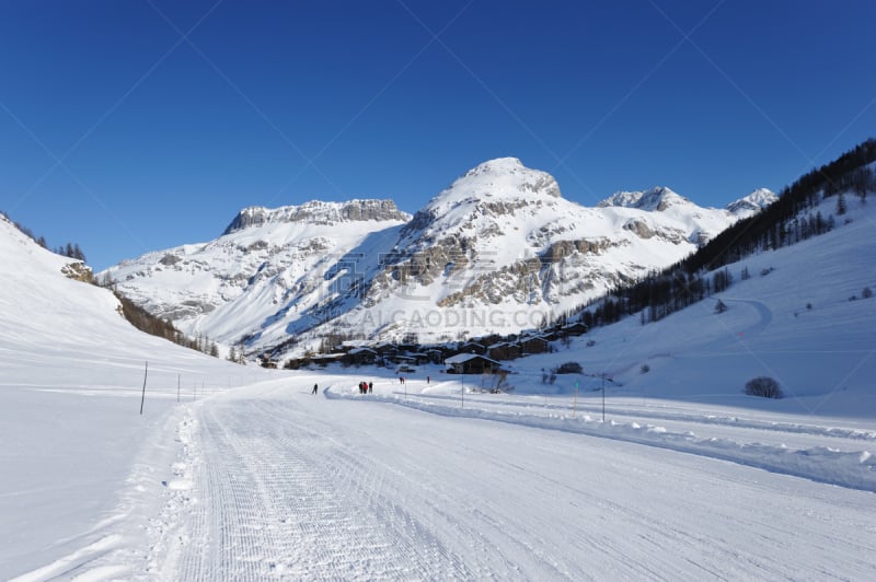 雪,冬天,山,瓦迪西耶,萨瓦,天空,度假胜地,水平画幅,滑雪坡,户外