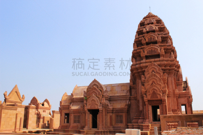 过去,泰国,城市,太阳穴,柏威夏,天空,大城,公园,地名,水平画幅