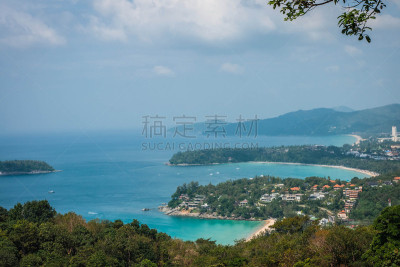 泰国,普吉岛,风景,海滩,三只动物,山,云,乡村风格,夏天,户外