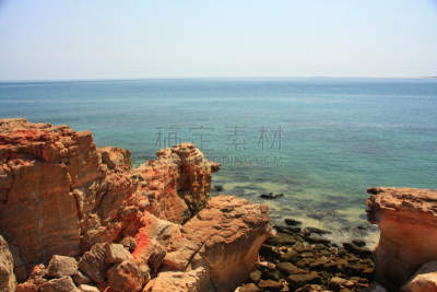 cape leveque,西澳大利亚,自然,半岛,水平画幅,沙子,无人,蓝色,方向,海洋