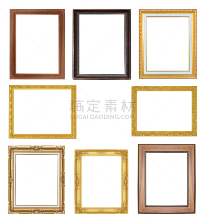 边框,古董,分离着色,白色背景,远古的,空的,黄金,古老的,空白的,垂直画幅