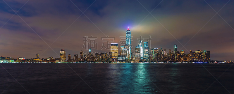 城市天际线,曼哈顿,泽西城,曼哈顿时代广场,哈德逊河,曼哈顿金融区,中央公园,办公室,水,天空