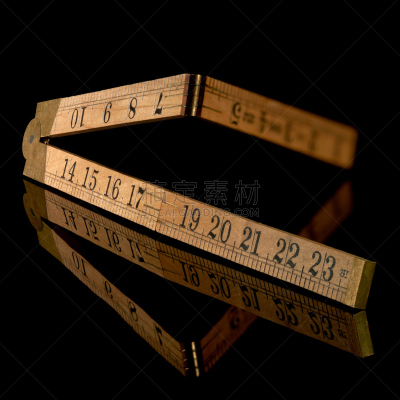 工具,折尺,可折叠的,无人,古老的,方形画幅,尺,黑色背景,测量工具,摄影