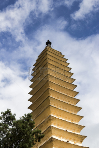 崇圣寺三塔,云南省,地形,自然,垂直画幅,宁静,旅游目的地,建筑,无人,东亚