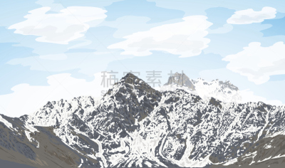 地形,山顶,喜马拉雅山脉,天空,美,水平画幅,山,雪,无人,绘画插图