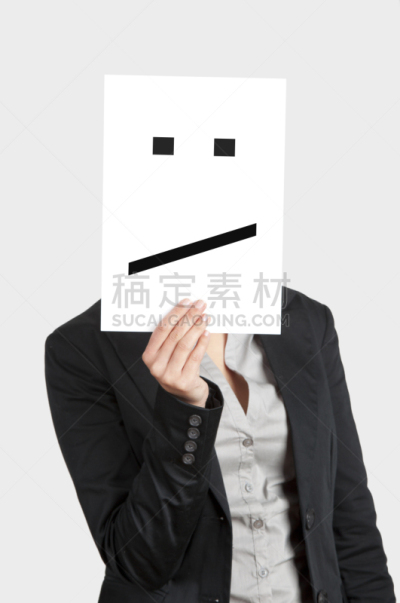 人的脸部,失望,垂直画幅,正面视角,留白,仅成年人,青年人,表情符号,彩色图片,信心