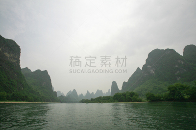 漓江,兴平,山脉,中国,满画幅,喀斯特,自然,水平画幅,地形,无人