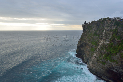 乌鲁瓦度,悬崖,蓝色,海洋,亭台楼阁,风景,自然,天空,旅游目的地,水平画幅
