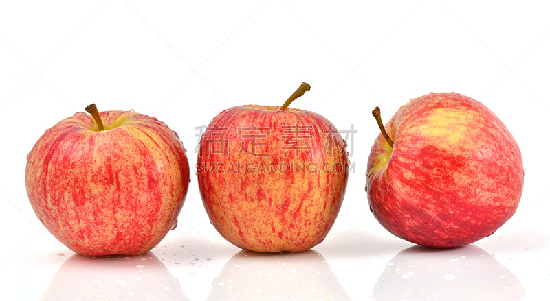 苹果,红色,饮食,水平画幅,水果,无人,白色背景,清新,背景分离,食品