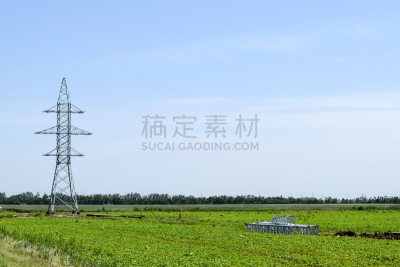 无线电通信塔,背景聚焦,田地,岛叶,变电所,变压器,电缆,天空,绝缘体,灰色