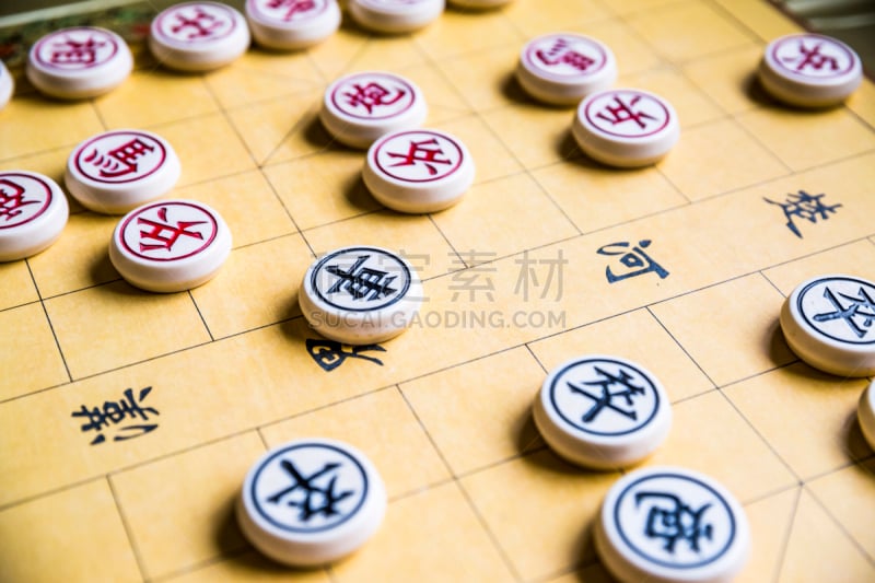 中国象棋,选择对焦,水平画幅,无人,组物体,特写,棋盘游戏,彩色图片,汉字,休闲游戏