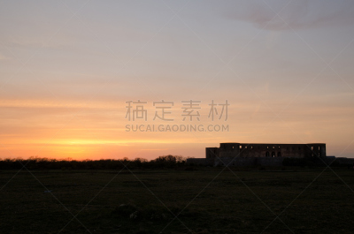 城堡,博里霍尔姆,水平画幅,古老的,曙暮光,旅行者,黄昏,废墟,瑞典,著名景点