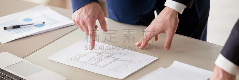 男商人,水平画幅,建筑师,建筑业,狭窄的,评价者,豪宅,顾客,建筑