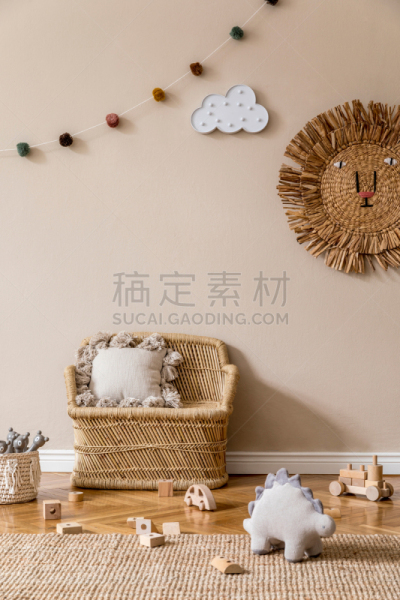 玩具,模板,儿童,家具,泰迪熊,围墙,室内,住宅房间,装饰,设计
