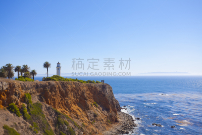 火明湾灯塔,洛杉矶,洛杉矶县,海滩,水平画幅,海洋,南加利福尼亚,加利福尼亚,水湾,地形