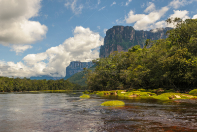 委内瑞拉,卡奈依马国家公园,平顶山,canaima,南美,水,天空,公园,国家公园,水平画幅