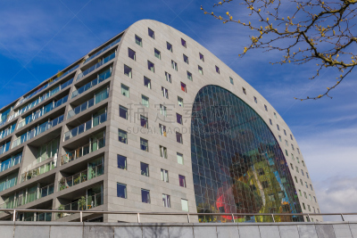 鹿特丹大型拱廊市场,鹿特丹,荷兰,市场,建筑中庭,艺术,水平画幅,旅行者,商店,现代