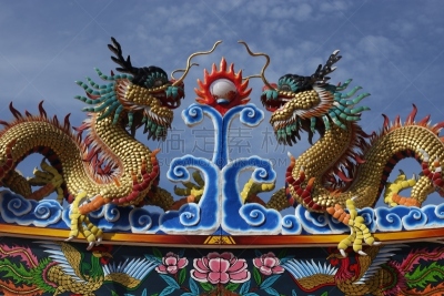 龙,屋顶,黄金,神殿,雕像,刺刀,灵性,文学,新的,艺术