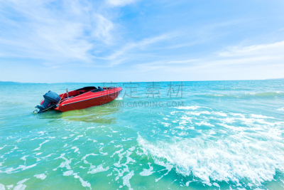 蓝色,喷水推进艇,海洋,水,天空,水平画幅,沙子,夏天,户外,泰国