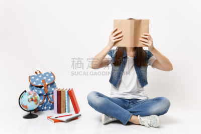 书,儿童,女人,学生,大学,教科书,白色背景,背包,教育,坐