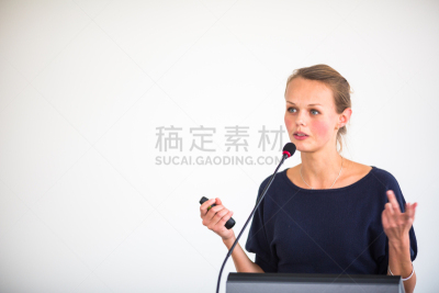可爱的,女商人,青年人,演说家,研究会,商务研讨会,会堂,座位,仅成年人,现代