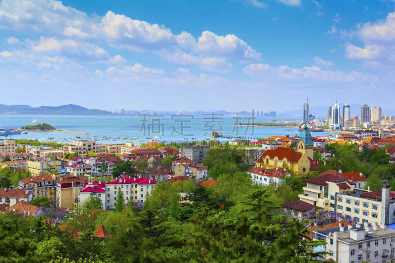 青岛,风景,自然美,山东省,水,天空,美,公园,度假胜地,水平画幅