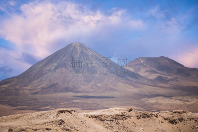 火山,阿塔卡马沙漠,自然,布希曼族,红色,黄昏,图像,无人,原野,智利