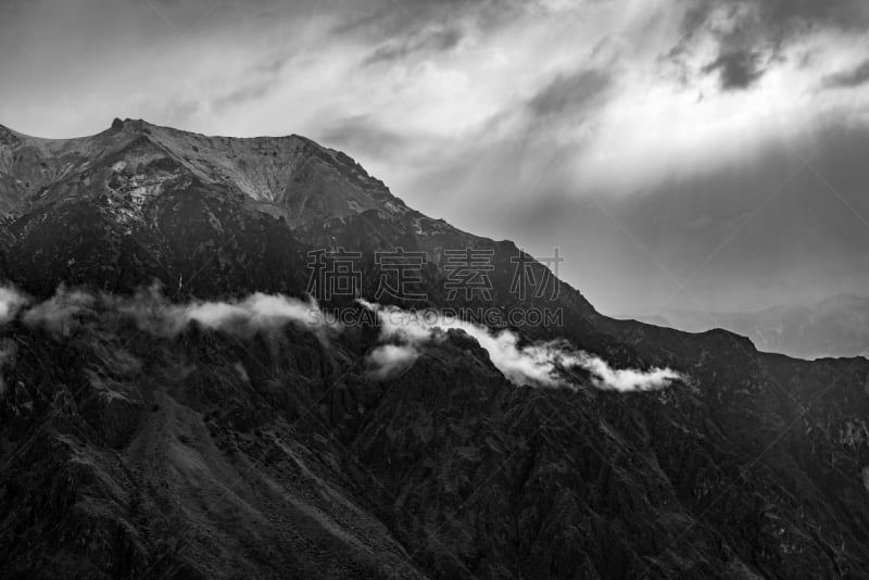 黑白图片,秘鲁,安地斯山脉,雪,玻利维亚安迪斯山脉,巴塔哥尼亚,岩石类型,山脊,白色,高处