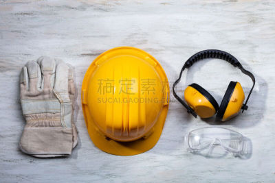 御寒耳罩,眼镜,桌子,白色,拳击手套,安全的,工程师,塑胶,建筑业,防护镜