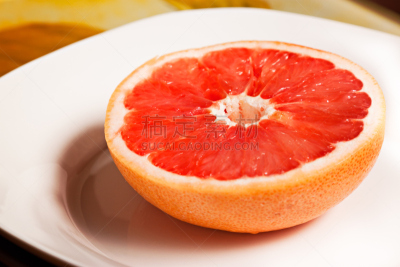 碗,葡萄柚,横截面,清新,食品,熟的,甜点心,水果,粉柚,影棚拍摄