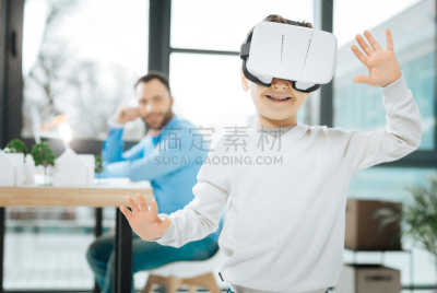 职业,父亲,网络空间,男孩,努力,免提装置,可爱的,未来,半身像,智慧