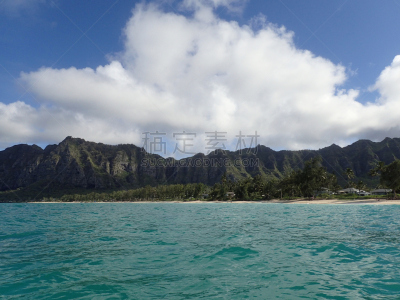 威马那娜,海滩,山,海湾,水,天空,新的,沙子,现代,礁石