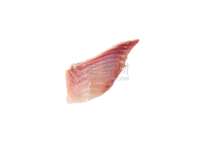鱼类,切片食物,分离着色,白色背景,户外,红色,粉色,绿色,酸,清新