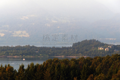 普空,比亚里卡火山,阿劳卡尼亚大区,智利,水平画幅,地形,建筑,无人,户外,湖