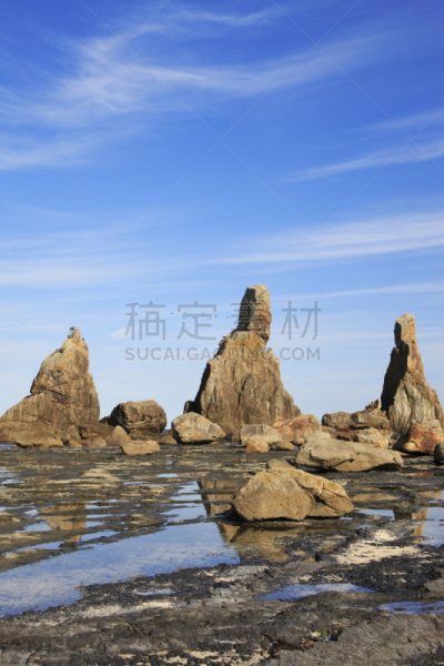 岩石,哈希库伊瓦,自然,垂直画幅,天空,度假胜地,地形,无人,蓝色,日本