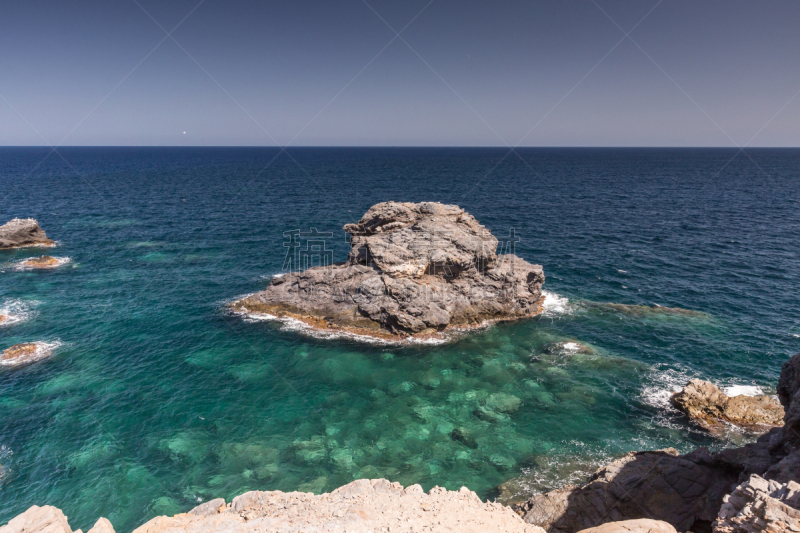 海景,地中海,布希曼族,曼加,自然,水平画幅,岩石,无人,蓝色,夏天