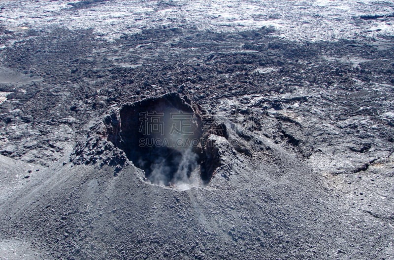 火山,吸烟问题,自然,弗尔乃斯火山,法国海外领土,洞,水平画幅,地形,熔岩,地质学