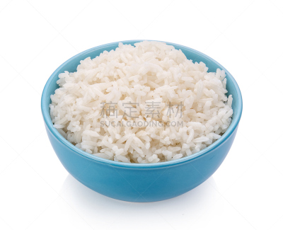 碗,米,青绿色,白色背景,煮食,水平画幅,无人,有机食品,纤维,长寿饮食