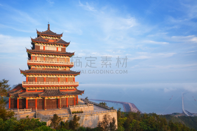 寺庙,中国,远古的,海滩,自然美,温州,太平洋,北京,云景,世界遗产