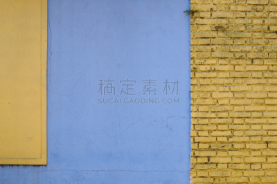 墙,多色的,南美,混凝土墙,阿根廷,水平画幅,无人,蓝色,砖墙,城市