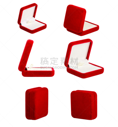 红色,首饰盒,分离着色,钻石戒指,天鹅绒,订婚戒指,空箱子,蓝宝石,百宝箱,珍珠首饰