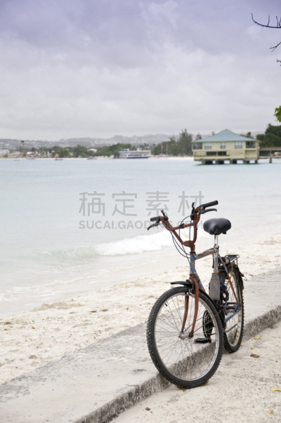 海洋,巴巴多斯,垂直画幅,无人,古老的,古典式,夏天,山地车,戏剧性的天空,交通方式